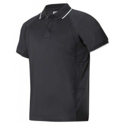 Polo a.v.s. franjas negro/gris t. m